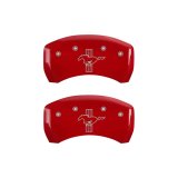 MGP Rear set 2 Caliper Covers Engraved Rear 2015/Bar & Pony Red finish silver ch thumbnail 3