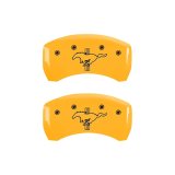 MGP Rear set 2 Caliper Covers Engraved Rear 2015/Bar & Pony Yellow finish black ch thumbnail 4