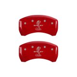 MGP Rear set 2 Caliper Covers Engraved Rear Tiffany Snake Red finish silver ch thumbnail 2