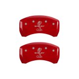 MGP Rear set 2 Caliper Covers Engraved Rear Tiffany Snake Red finish silver ch thumbnail 3