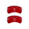 MGP Rear set 2 Caliper Covers Engraved Rear Tiffany Snake Red finish silver ch thumbnail 7