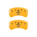 MGP Rear set 2 Caliper Covers Engraved Rear Tiffany Snake Yellow finish black ch thumbnail 3
