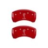 MGP Rear set 2 Caliper Covers Engraved Rear Tiffany Snake Red finish silver ch thumbnail 7