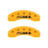 MGP 4 Caliper Covers Engraved Front Corvette C7 Engraved Rear Z51/2015 Yellow finish black ch thumbnail 7