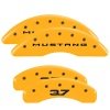 MGP 4 Caliper Covers Engraved Front 2015/Mustang Engraved Rear 2015/37 Yellow finish black ch thumbnail 8
