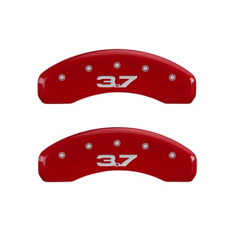 MGP 4 Caliper Covers Engraved Front 2015/Mustang Engraved Rear 2015/37 Yellow finish black ch thumbnail 9