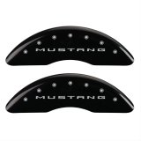 MGP 4 Caliper Covers Engraved Front 2015/Mustang Engraved Rear 2015/Bar & Pony Black fnsh silver ch thumbnail 1