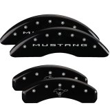 MGP 4 Caliper Covers Engraved Front 2015/Mustang Engraved Rear 2015/Bar & Pony Black fnsh silver ch thumbnail 3