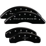 MGP 4 Caliper Covers Engraved Front 2015/Mustang Engraved Rear 2015/Bar & Pony Black fnsh silver ch thumbnail 5