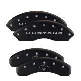 MGP 4 Caliper Covers Engraved Front 2015/Mustang Engraved Rear 2015/Bar & Pony Black fnsh silver ch thumbnail 6