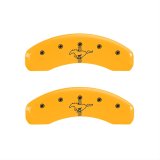 MGP 4 Caliper Covers Engraved Front 2015/Mustang Engraved Rear 2015/Bar & Pony Yellow fnsh black ch thumbnail 1