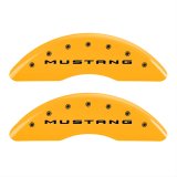 MGP 4 Caliper Covers Engraved Front 2015/Mustang Engraved Rear 2015/Bar & Pony Yellow fnsh black ch thumbnail 2