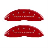 MGP 4 Caliper Covers Engraved Front Block/Challenger Engraved Rear Vintage Style/RT Red fnsh slvr ch thumbnail 1