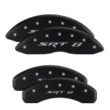 MGP 4 Caliper Covers Engraved Front Cursive/Challenger Engraved Rear RT Red finish silver ch thumbnail 5