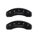 MGP 4 Caliper Covers Engraved Front & Rear Cursive/Challenger Red finish silver ch thumbnail 9