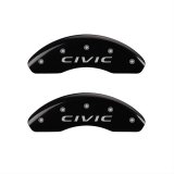 MGP 4 Caliper Covers Engraved Front 2016/CIVIC Engraved Rear 2016/CIVIC Black finish silver ch thumbnail 1