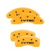 MGP 4 Caliper Covers Engraved Front & Rear i-Vtec Yellow finish black ch thumbnail 8