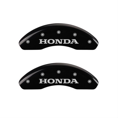 MGP 4 Caliper Covers Engraved Front Honda Engraved Rear H Logo Black finish silver ch thumbnail 1