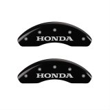 MGP 4 Caliper Covers Engraved Front & Rear Honda Black finish silver ch thumbnail 1