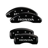 MGP 4 Caliper Covers Engraved Front & Rear Honda Black finish silver ch thumbnail 4