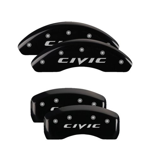 MGP 4 Caliper Covers Engraved Front & Rear MGP Black finish silver ch thumbnail 5