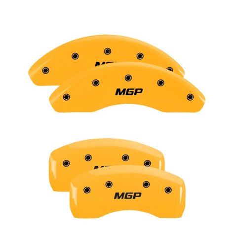 MGP 4 Caliper Covers Engraved Front & Rear MGP Yellow finish black ch thumbnail 5