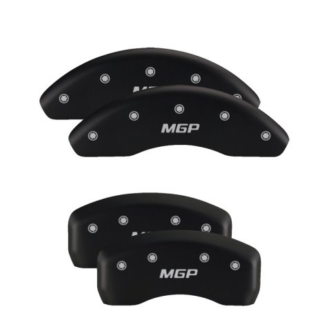 MGP 4 Caliper Covers Engraved Front & Rear Bowtie Red finish silver ch thumbnail 6