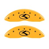 MGP 4 Caliper Covers Engraved Front & Rear Circle K/Kia Yellow finish black ch thumbnail 4