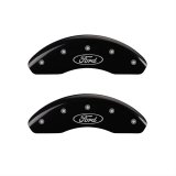 MGP 4 Caliper Covers Engraved Front & Rear Oval logo/Ford Black finish silver ch thumbnail 1