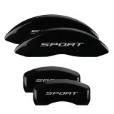 MGP 4 Caliper Covers Engraved Front & Rear Oval logo/Ford Black finish silver ch thumbnail 6