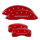 MGP 4 Caliper Covers Engraved Front & Rear MGP Red finish silver ch thumbnail 7