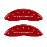 MGP 4 Caliper Covers Engraved Front & Rear Explorer Red finish silver ch thumbnail 8