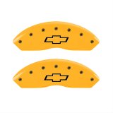 MGP 4 Caliper Covers Engraved Front & Rear Bowtie Yellow finish black ch thumbnail 2