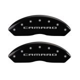 MGP 4 Caliper Covers Engraved Front Gen 5/Camaro Engraved Rear Gen 5/RS Black finish silver ch thumbnail 3
