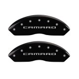 MGP 4 Caliper Covers Engraved Front Gen 5/Camaro Engraved Rear Gen 5/RS Black finish silver ch thumbnail 4
