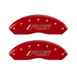 MGP 4 Caliper Covers Engraved Front & Rear Gen 5/RS Red finish silver ch thumbnail 2