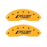 MGP 4 Caliper Covers Engraved Front & Rear Gen 5/RS Yellow finish black ch thumbnail 1