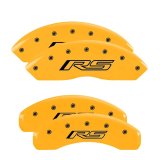 MGP 4 Caliper Covers Engraved Front & Rear Gen 5/RS Yellow finish black ch thumbnail 3