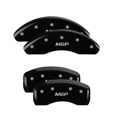 MGP 4 Caliper Covers Engraved Front & Rear MGP Black finish silver ch thumbnail 7