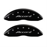 MGP 4 Caliper Covers Engraved Front Accord Engraved Rear Accord Black finish silver ch thumbnail 1