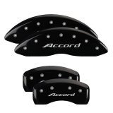 MGP 4 Caliper Covers Engraved Front Accord Engraved Rear Accord Black finish silver ch thumbnail 3
