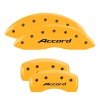 MGP 4 Caliper Covers Engraved Front Accord Engraved Rear Accord Yellow finish black ch thumbnail 8
