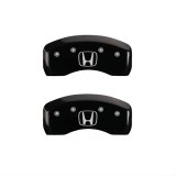 MGP 4 Caliper Covers Engraved Front Honda Engraved Rear H Logo Black finish silver ch thumbnail 2