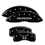 MGP 4 Caliper Covers Engraved Front Honda Engraved Rear H Logo Black finish silver ch thumbnail 3
