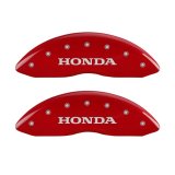 MGP 4 Caliper Covers Engraved Front Honda Engraved Rear H Logo Red finish silver ch thumbnail 4