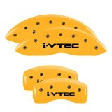 MGP 4 Caliper Covers Engraved Front & Rear i-Vtec Yellow finish black ch thumbnail 3