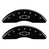 MGP 4 Caliper Covers Engraved Front & Rear Bowtie Black finish silver ch thumbnail 7