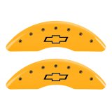 MGP 4 Caliper Covers Engraved Front & Rear Bowtie Yellow finish black ch thumbnail 5