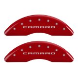 MGP 4 Caliper Covers Engraved Front & Rear Gen 5/Camaro Red finish silver ch thumbnail 3