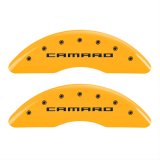 MGP 4 Caliper Covers Engraved Front & Rear Gen 5/Camaro Yellow finish black ch thumbnail 2